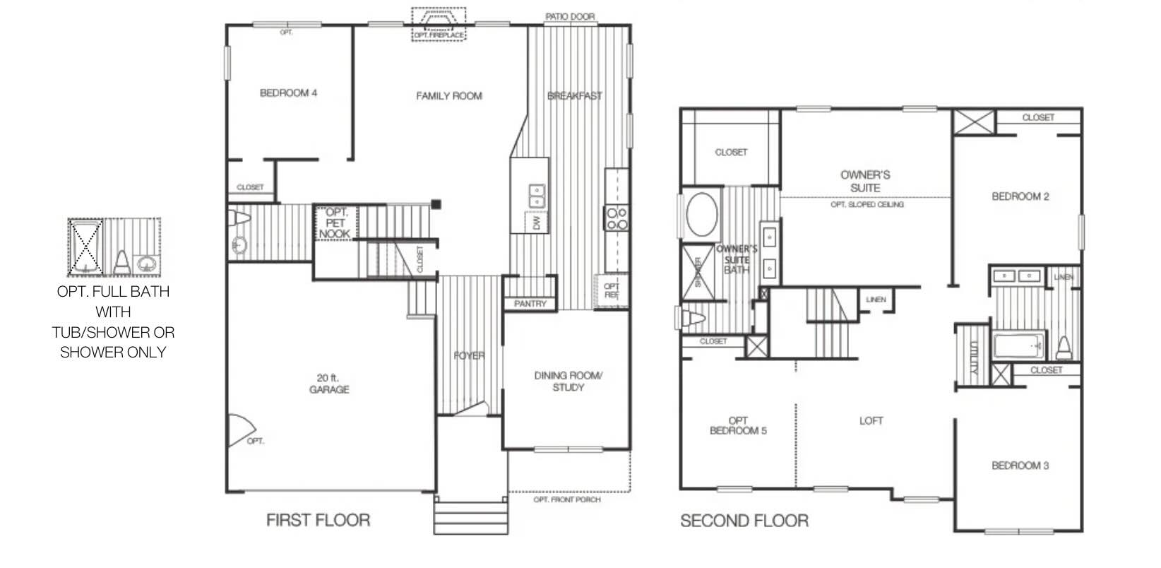 Floor plan for the Elmsted lot 64 section 6 for sale in Castleton by Boyd Homes.